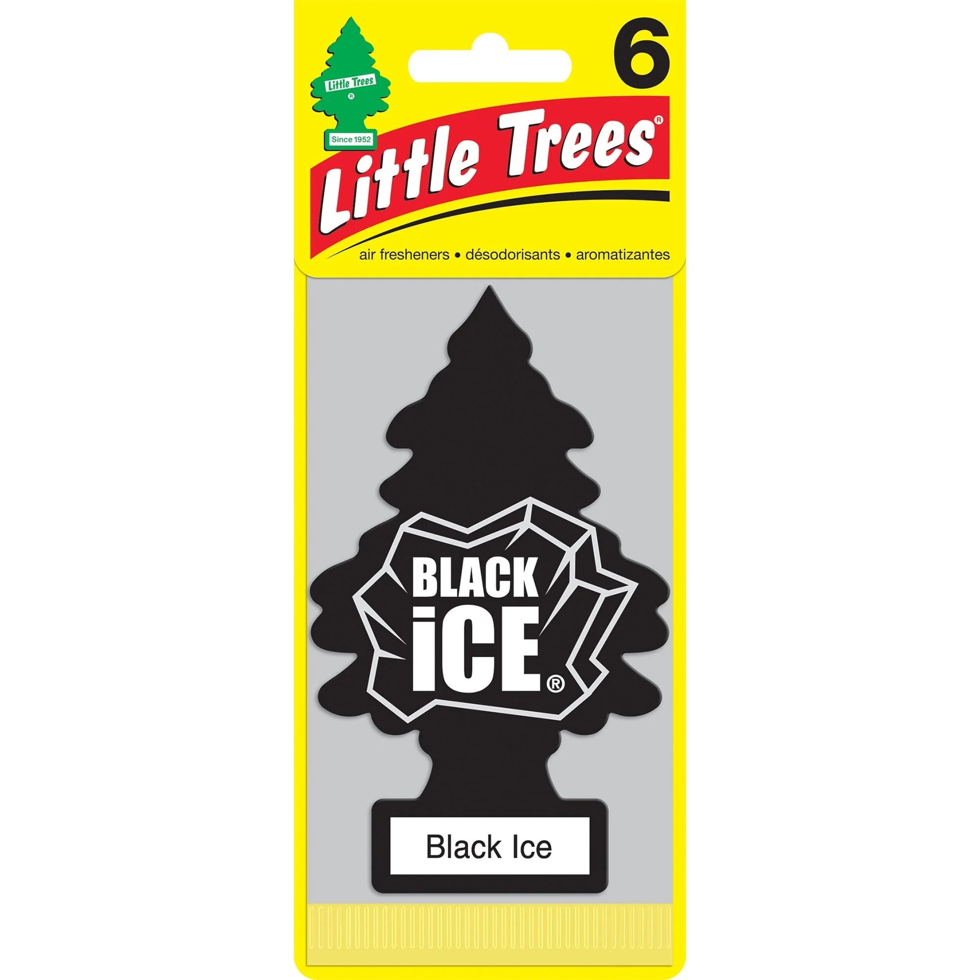 Little Trees Air Freshener Black Ice Fragrance 6-Pack