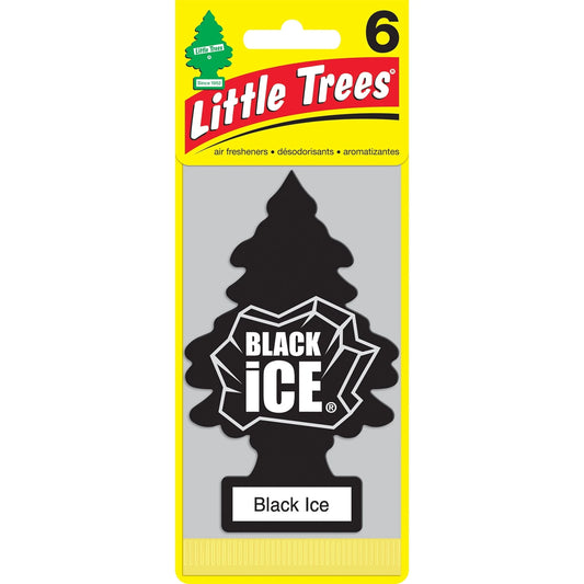 Little Trees Air Freshener Black Ice Fragrance 6-Pack