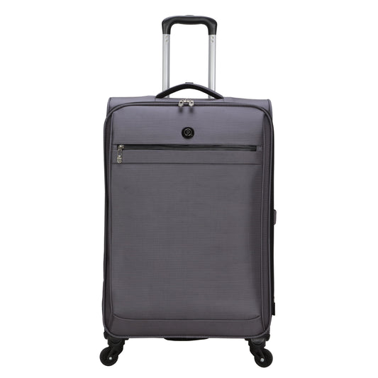 Protege 26-inch Gravity Free Softside Upright Checked Travel Luggage, Grey, Adult