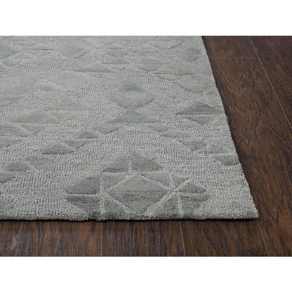 Alora Decor Emerson 5' x 8' Diamond Dk. Grey/Gray/Rust/Blue Hand-Tufted Area Rug