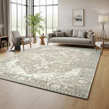 Sasha Area Rug, Adryan Beige Green, 8'8' x 13'