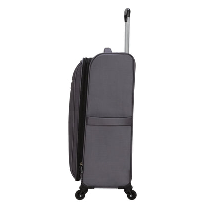 Protege 26-inch Gravity Free Softside Upright Checked Travel Luggage, Grey, Adult