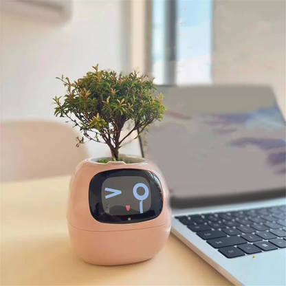 IntelligentFlowerpot Plant Robot Plant Maintenance Customization Smart Robot Rich Expression Interaction CompanionGift,A