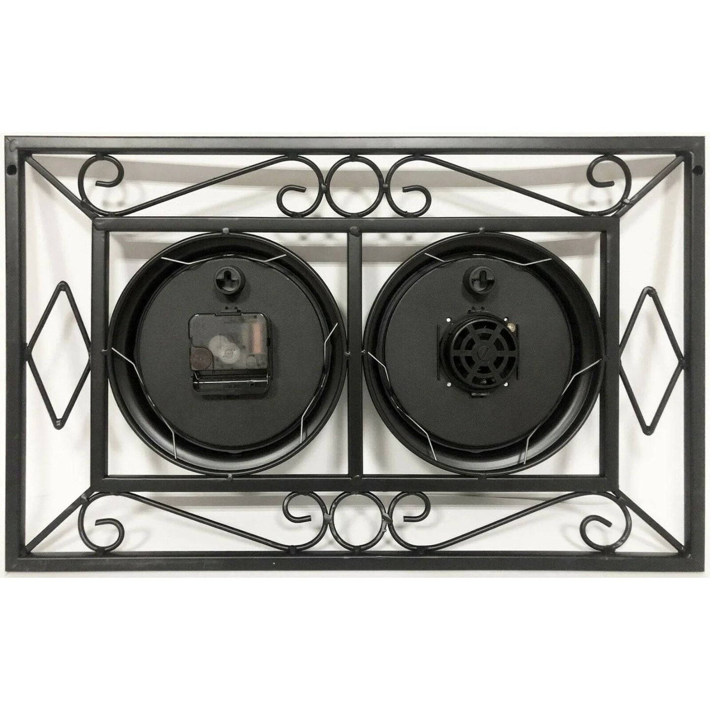 Infinity Instruments 20108BK-TC The Bookend Outdoor Hanging Clock/Thermometer