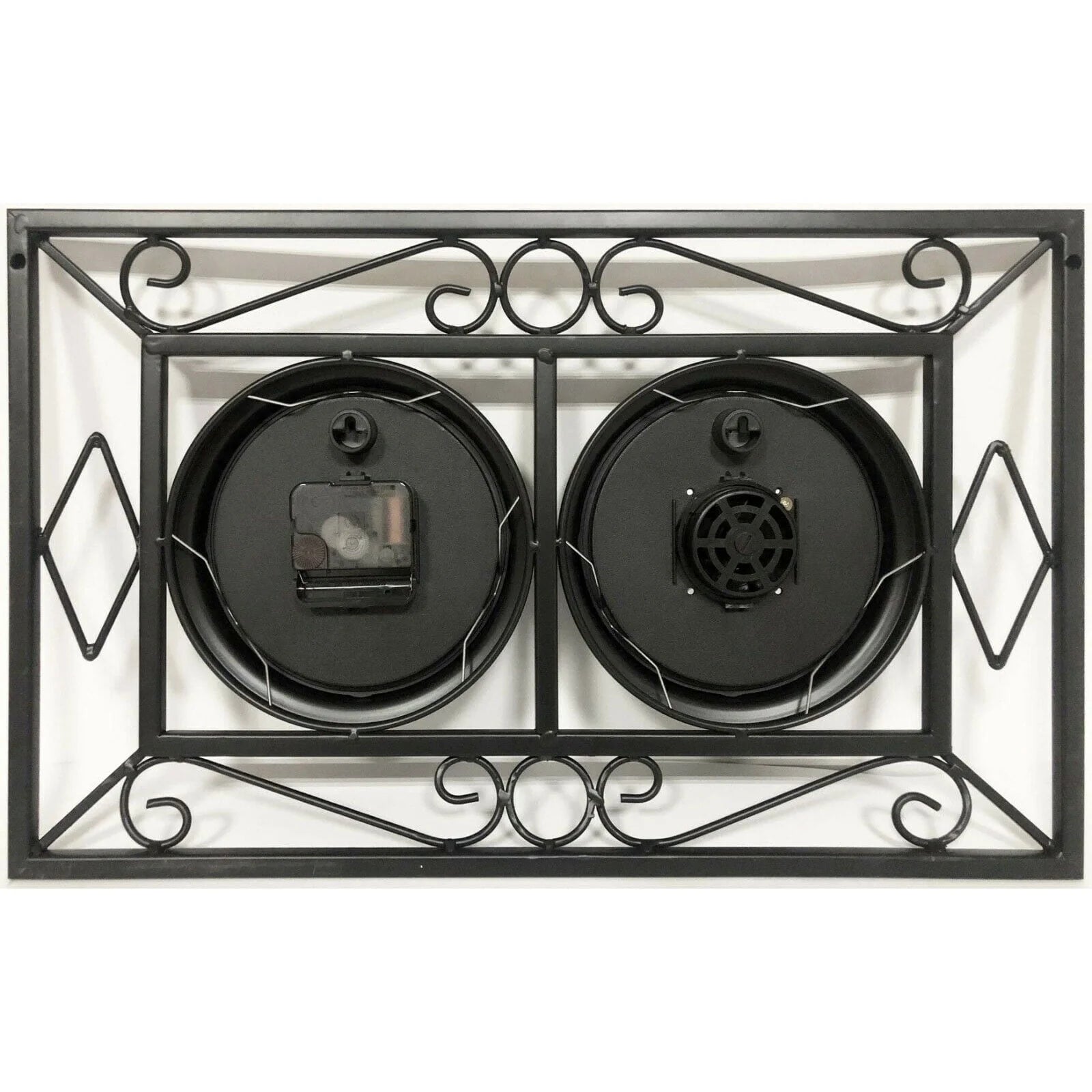 Infinity Instruments 20108BK-TC The Bookend Outdoor Hanging Clock/Thermometer