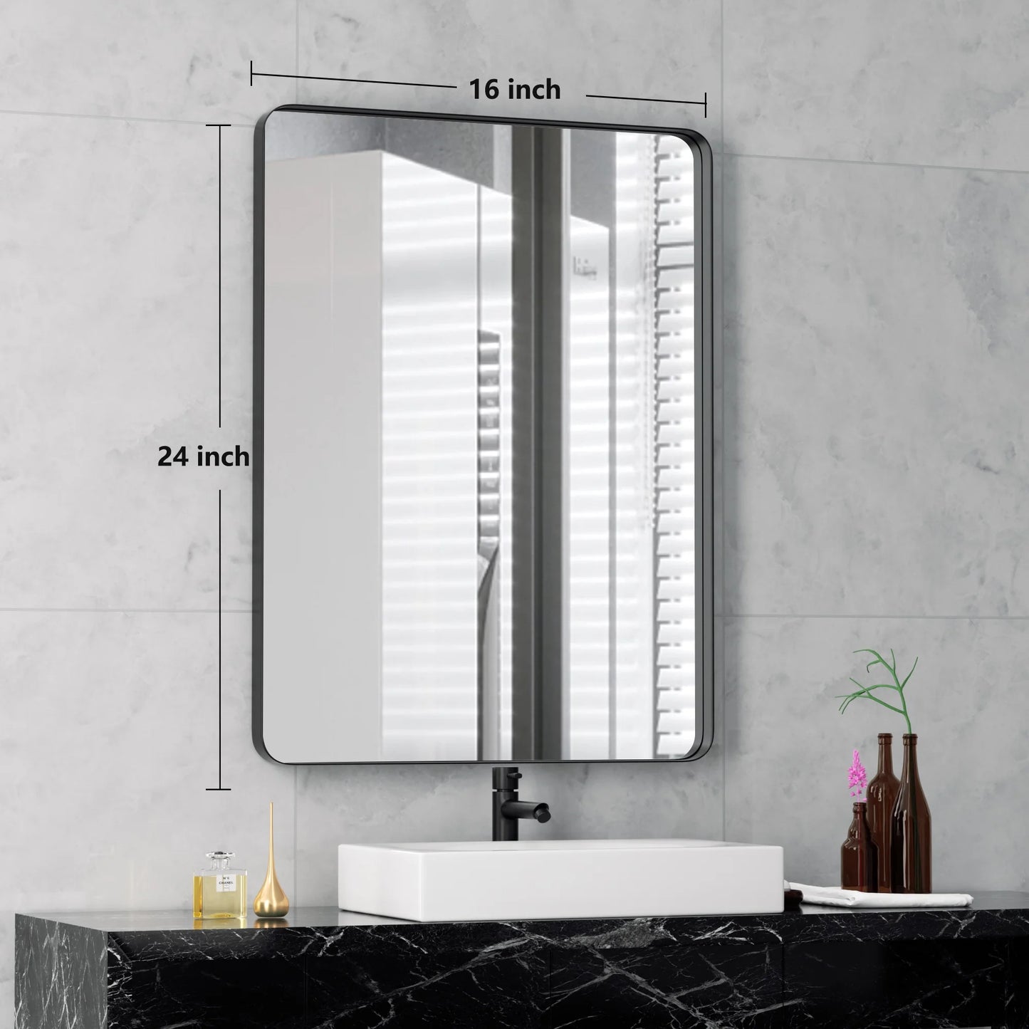Rectangle Metal Wall Mirror
