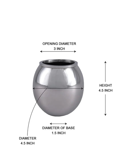 Stainless Steel Globe Shape Vase, Pack 8