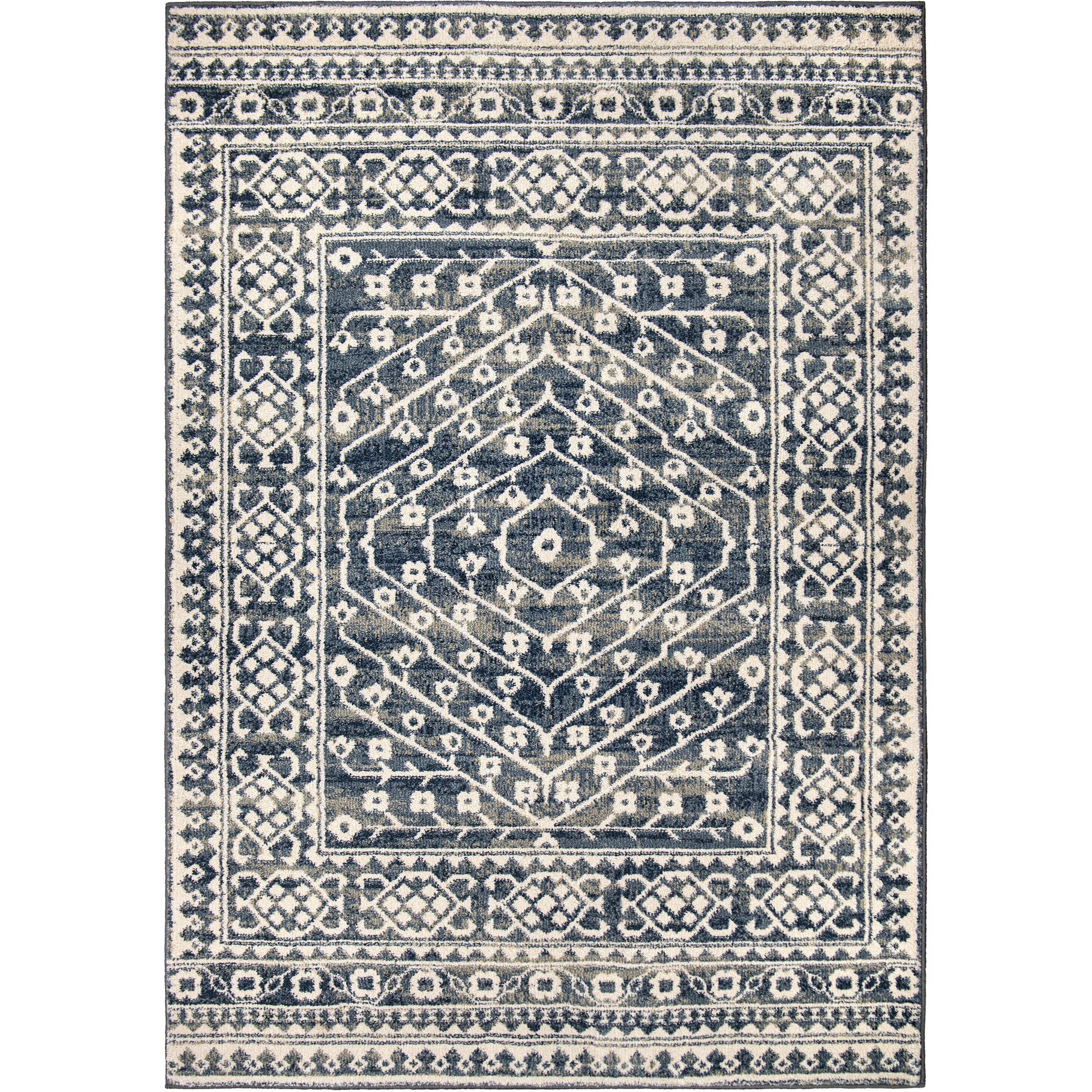 My Texas House Delilah 5'3" X 7'6" Blue Geometric Area Rug