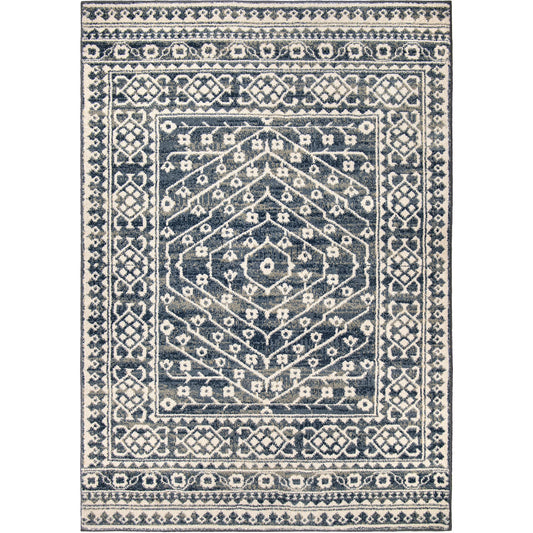 My Texas House Delilah 5'3" X 7'6" Blue Geometric Area Rug