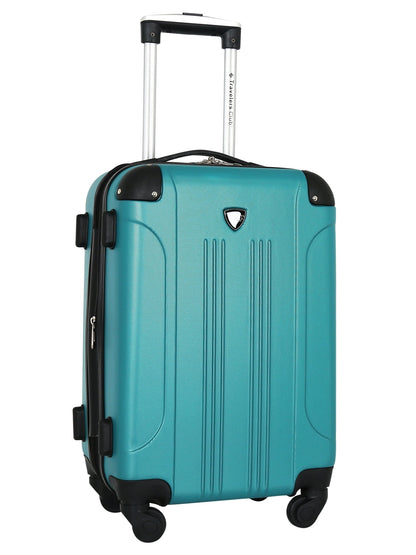 Travelers Club Chicago 20" Hardside Expandable Rolling Carry-on Luggage, Teal