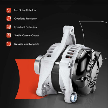 A-Premium Alternator for Toyota Camry 2010-2011 - L4 2.5L, 12V 100A 4-Groove Decoupler Pulley Clockwise