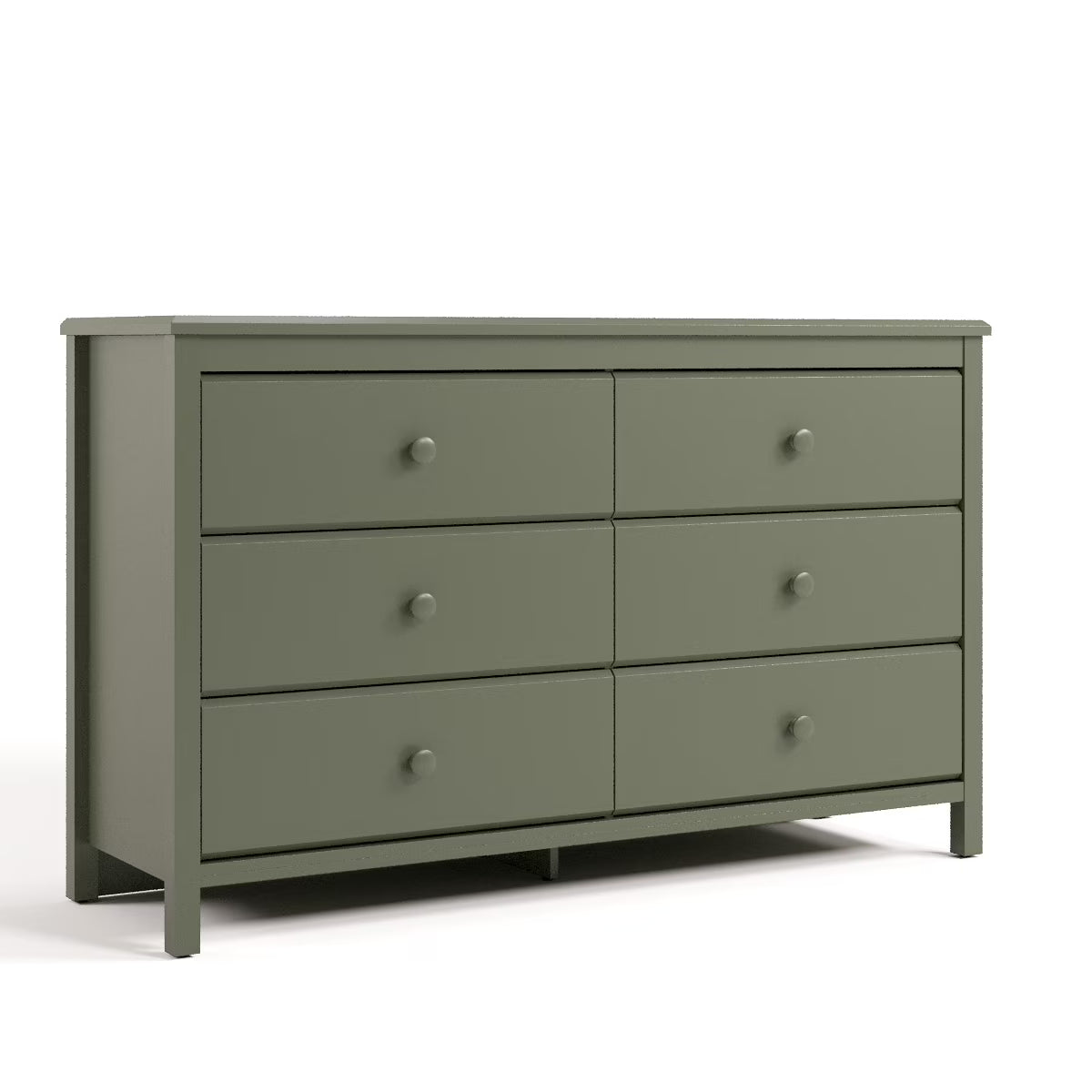 Storkcraft Alpine 6 Drawer Nursery Double Dresser, White