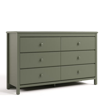 Storkcraft Alpine 6 Drawer Nursery Double Dresser, White