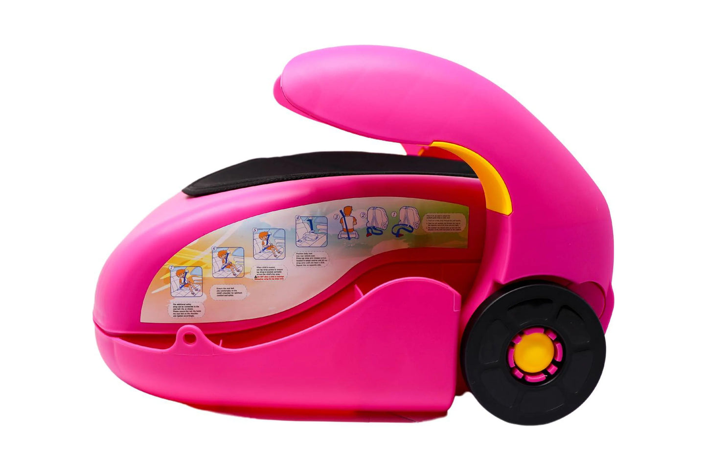 BABY VOYAGE Pull Along Luggage Case and Convertible Seat in One for Kids Going Places ( Pink )