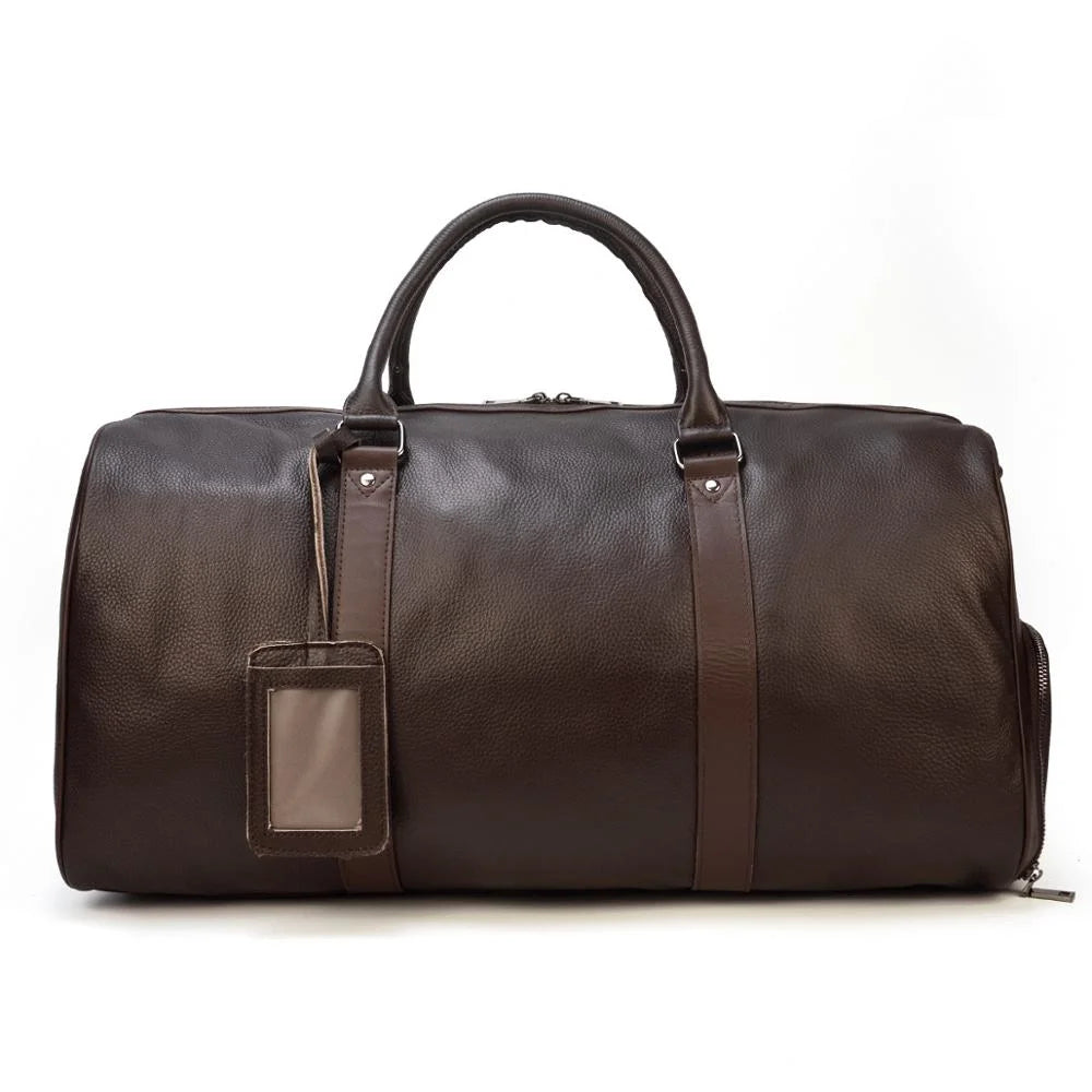 Zee Leather - Large Luggage/Travel made of Cowhide Genuine Leather Travel Duffle Bag