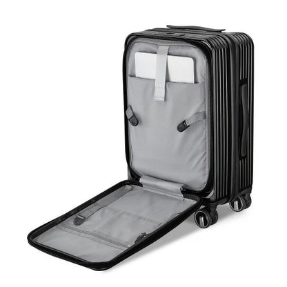 Bailu Luggage Set 3-Piece (20/24/28), Expandable Carry-On Luggage with TSA Lock Airline Approval, 100% PC Hard Shell Lightweight Luggage with Front Pocket and Spinner Wheels (Black)