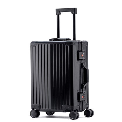 All Aluminum Magnesium Hardshell Carry On Luggage with Wheels, Hardside Carry on Suitcase with TSA Lock, Airline Approved Zipperless Suitcase Checked Luggage Metal Rolling Luggage