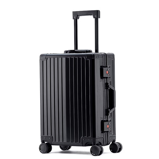 All Aluminum Magnesium Hardshell Carry On Luggage with Wheels, Hardside Carry on Suitcase with TSA Lock, Airline Approved Zipperless Suitcase Checked Luggage Metal Rolling Luggage