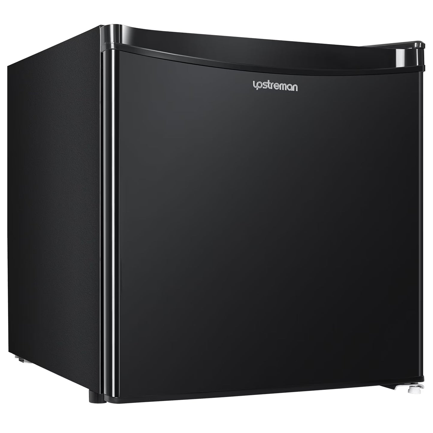 Upstreman 1.7 Cu ft Mini Fridge with Freezer Single Door Compact Refrigerator, Low Noise, Energy Saving, Adjustable Temperature, Reversible Door, for Home Office Dorm, Black FR17