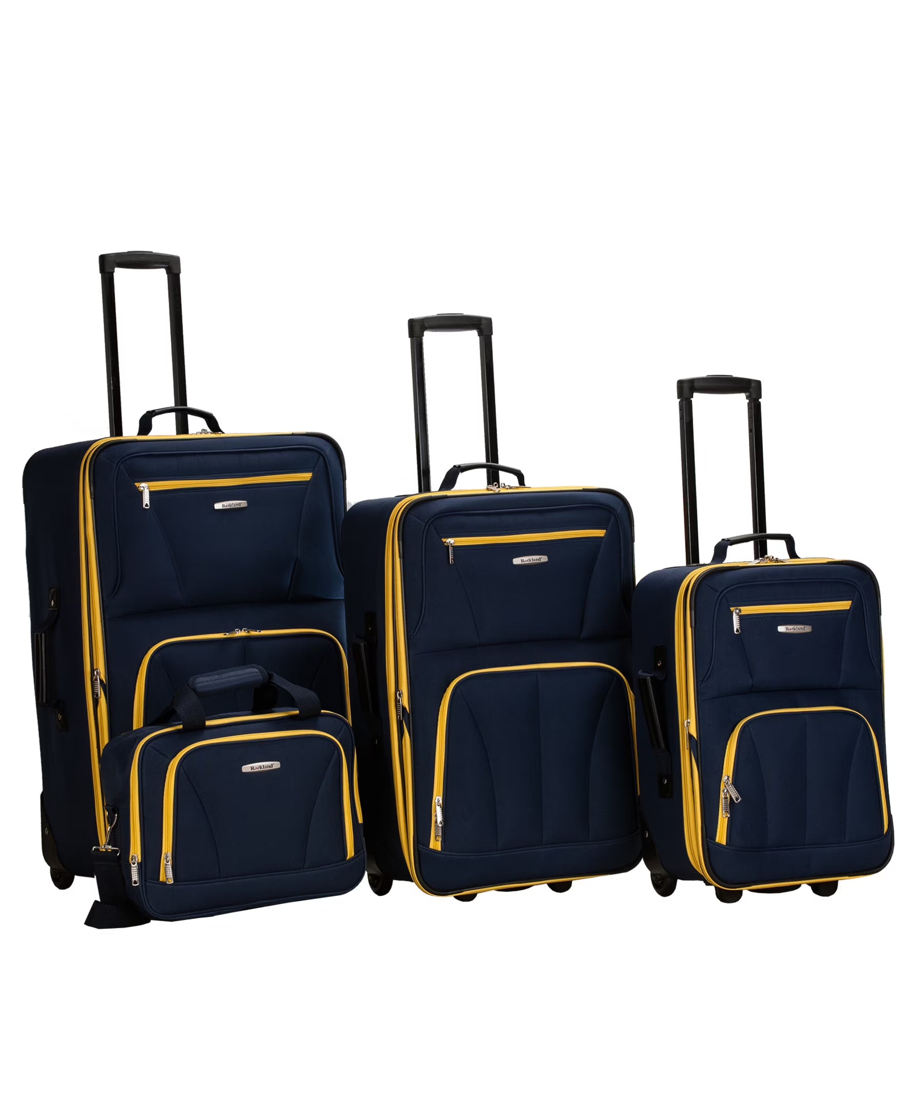 Rockland Luggage Journey 4 Piece Softside Expandable Luggage Set, F32