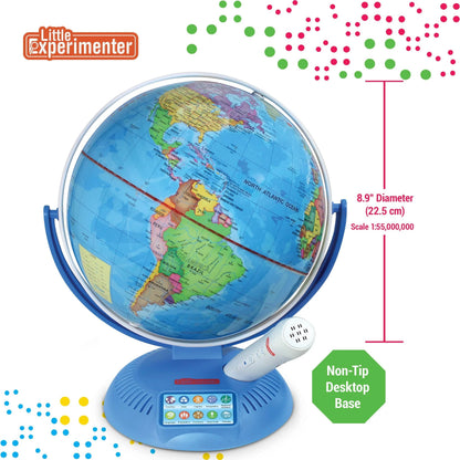 Little Experimenter 9" Multicolor Geographic Globe with Interactive Smart Pen