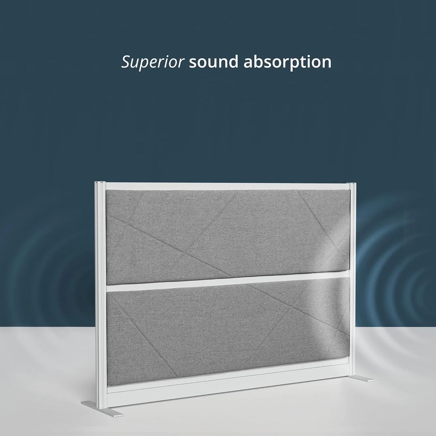 Stand Up Desk Store Tranquility Modular Wall and Sound Absorbing Room Divider | Sound Dampening Acoustic Modular Wall Panels for Office | Cubicle Noise Reduction and Partition (70'' x 48'')