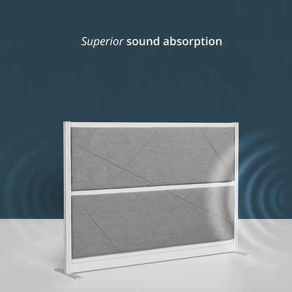 Stand Up Desk Store Tranquility Modular Wall and Sound Absorbing Room Divider | Sound Dampening Acoustic Modular Wall Panels for Office | Cubicle Noise Reduction and Partition (70'' x 48'')