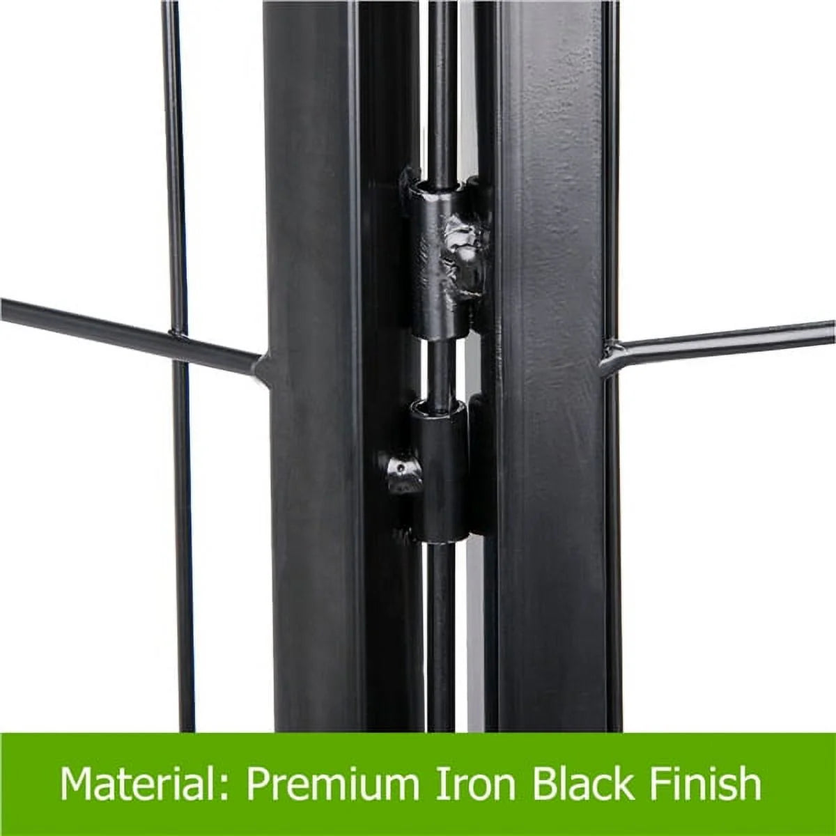 Topeakmart Decorative Garden Fence Rustproof Folding Fencing Landscape Patio Flower Bed Animal Barrier Border Black (40in x 43ft)