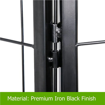 Topeakmart Decorative Garden Fence Rustproof Folding Fencing Landscape Patio Flower Bed Animal Barrier Border Black (40in x 43ft)