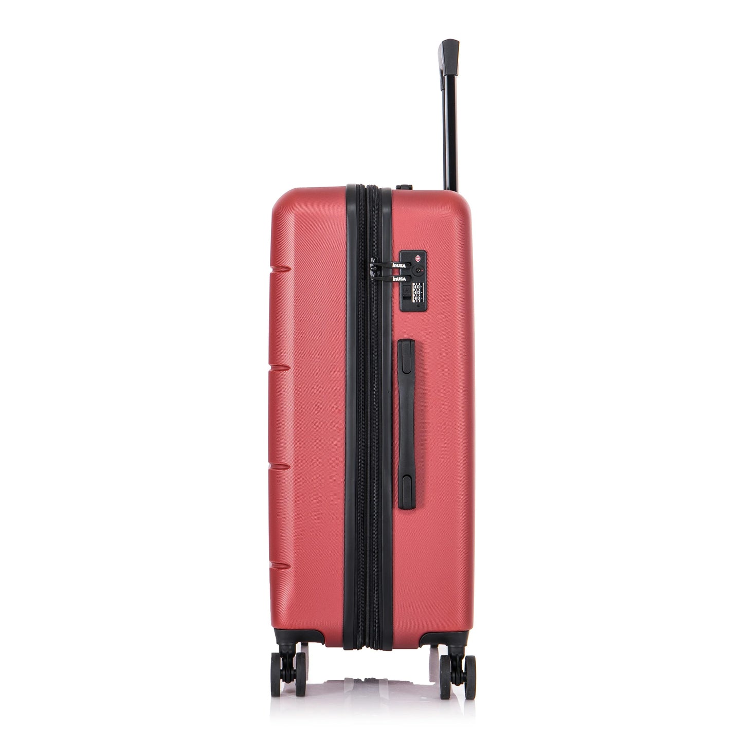 InUSA Elysian 24" Hardside Lightweight Luggage with Spinner Wheels, Handle, and Trolley, Wine