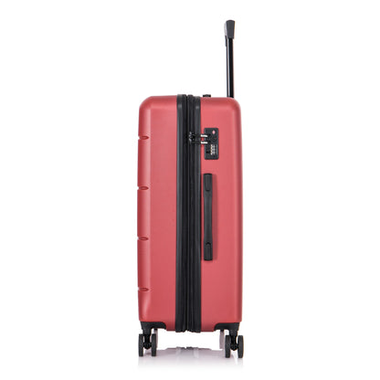 InUSA Elysian 24" Hardside Lightweight Luggage with Spinner Wheels, Handle, and Trolley, Wine