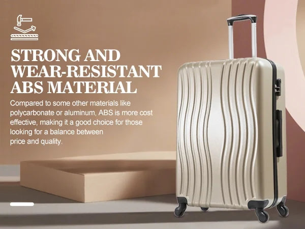 4-Piece Hardshell Luggage Set (18", 20", 24", 28") w/Corner Guards Lightweight Nestable Family Suitcases, 360° Wheels & Wet-Dry Compartment