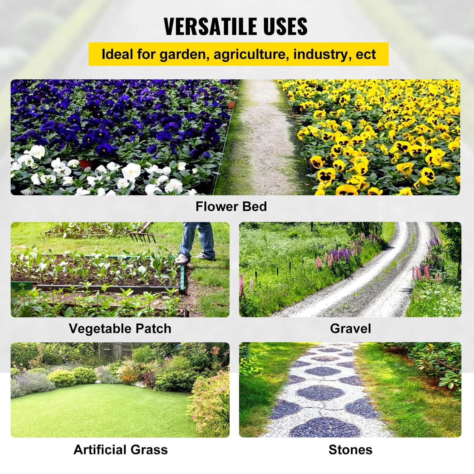 KFFKFF 6.5FTx300FT Superior Weed Barrier Cloth, Robust 3.2OZ, Interlaced Weed Prevention Material, Excellent Permeability Ideal for Flower Beds, Geotextile Cloth for Underlayment