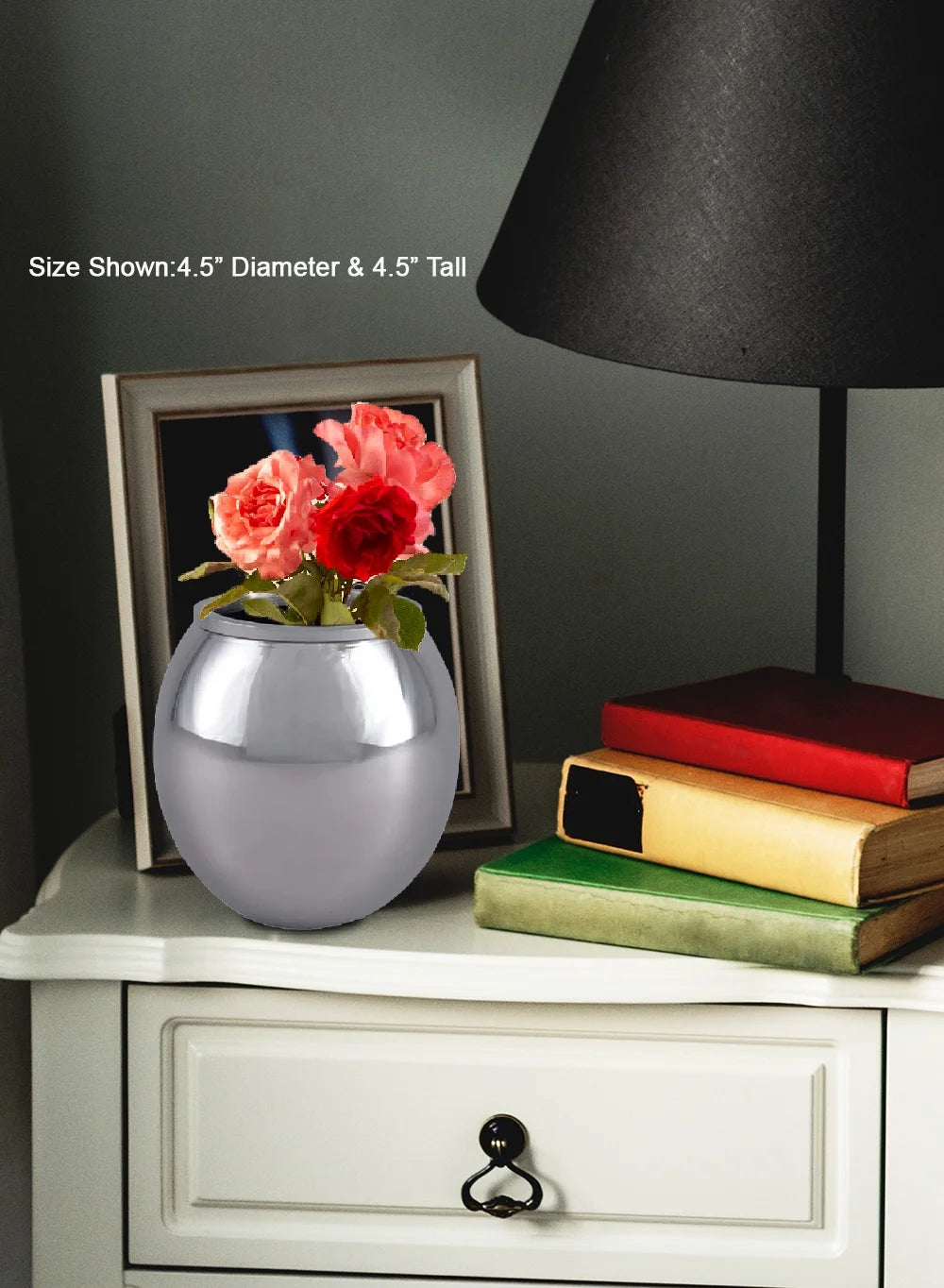 Stainless Steel Globe Shape Vase, Pack 8