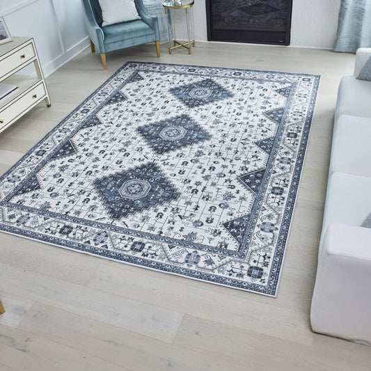 Wyatt & Ash Washable Indoor Area Rug, Cyrus 6'6' x 9'6'