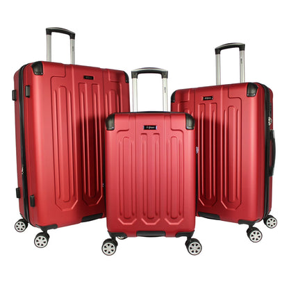 Dejuno Tutin 3-Piece Hardside Spinner Luggage Set With TSA Lock - Olive