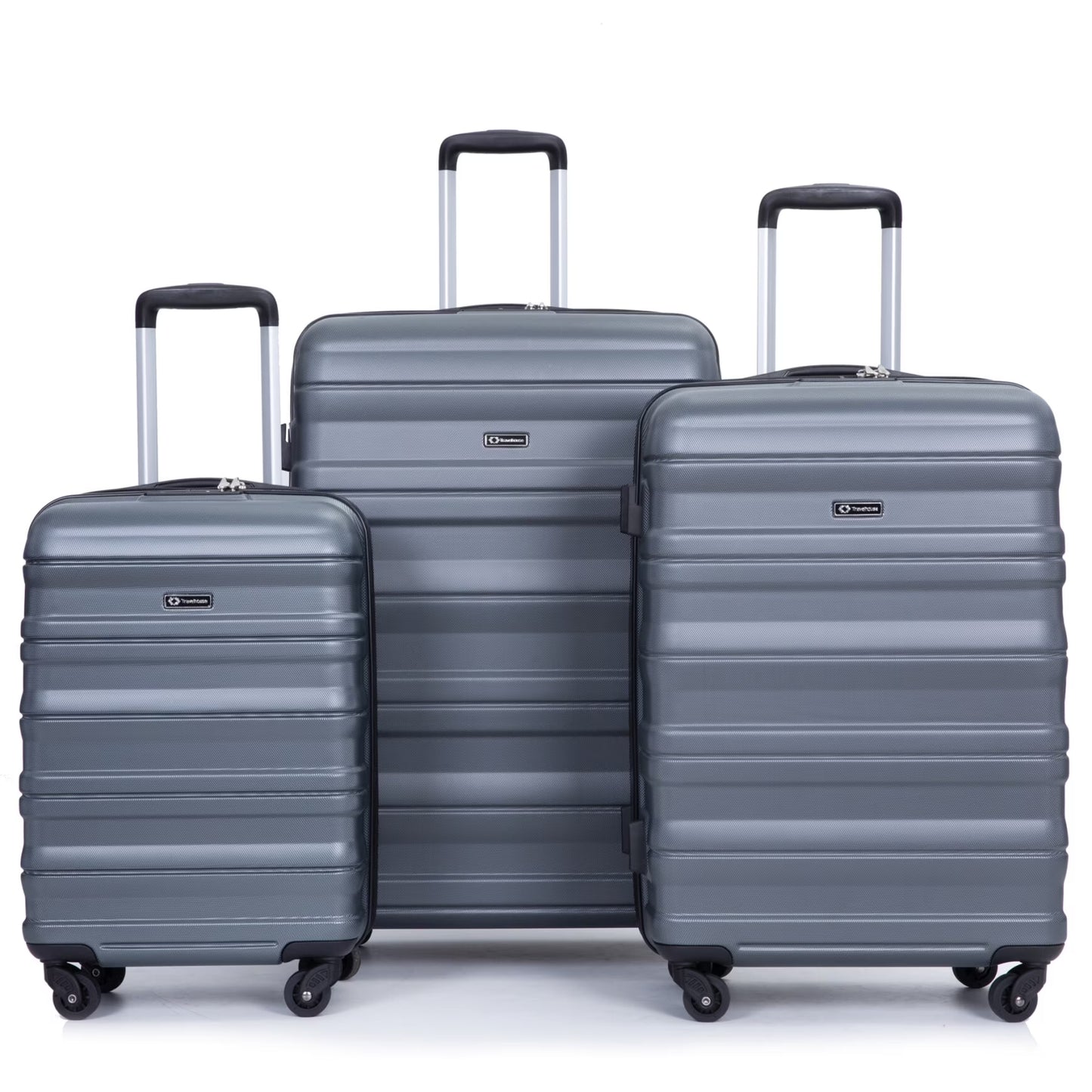 3 Piece Luggage Sets, PC Lightweight Durable Expandable Suitcase with 2 Hooks and TSA Lock, Suitcases with Wheels,21in 25in 29in,Gray