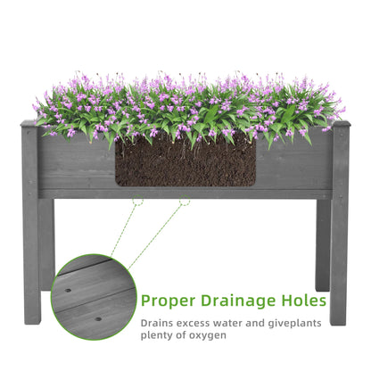 Segmart Planter Box with Legs, Outdoor Wood Elevated Garden Bed, Elevated Garden Bed for Vegetables Flower Herb Patio, SS2243