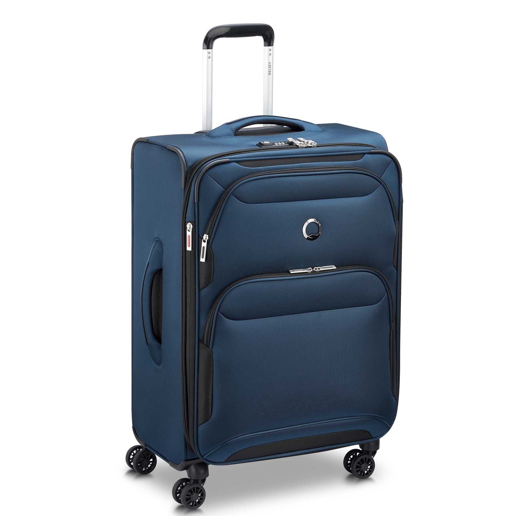 DELSEY PARIS Sky Max 2.0, 2 Piece Softside Luggage Set includes 24" Checked Luggage and a Carry-On Duffel Bag, Blue