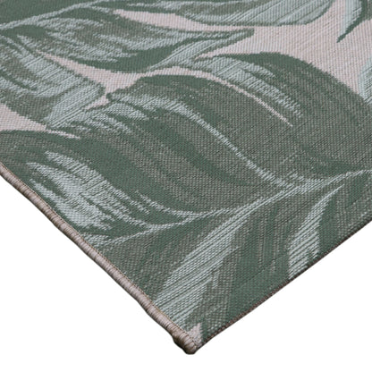 Better Homes & Gardens Palm Leave Reversible Rug, Green/White, 7' x 10'