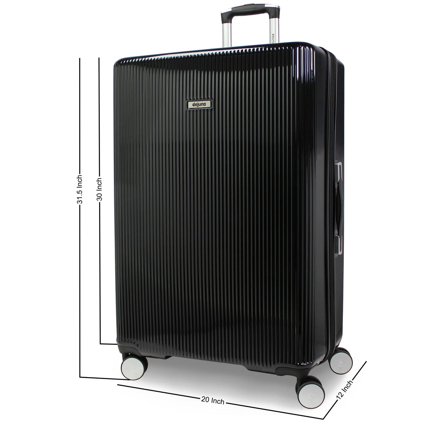 World Traveler Dejuno Monarch 30-Inch Polycarbonate Spinner Luggage - Black