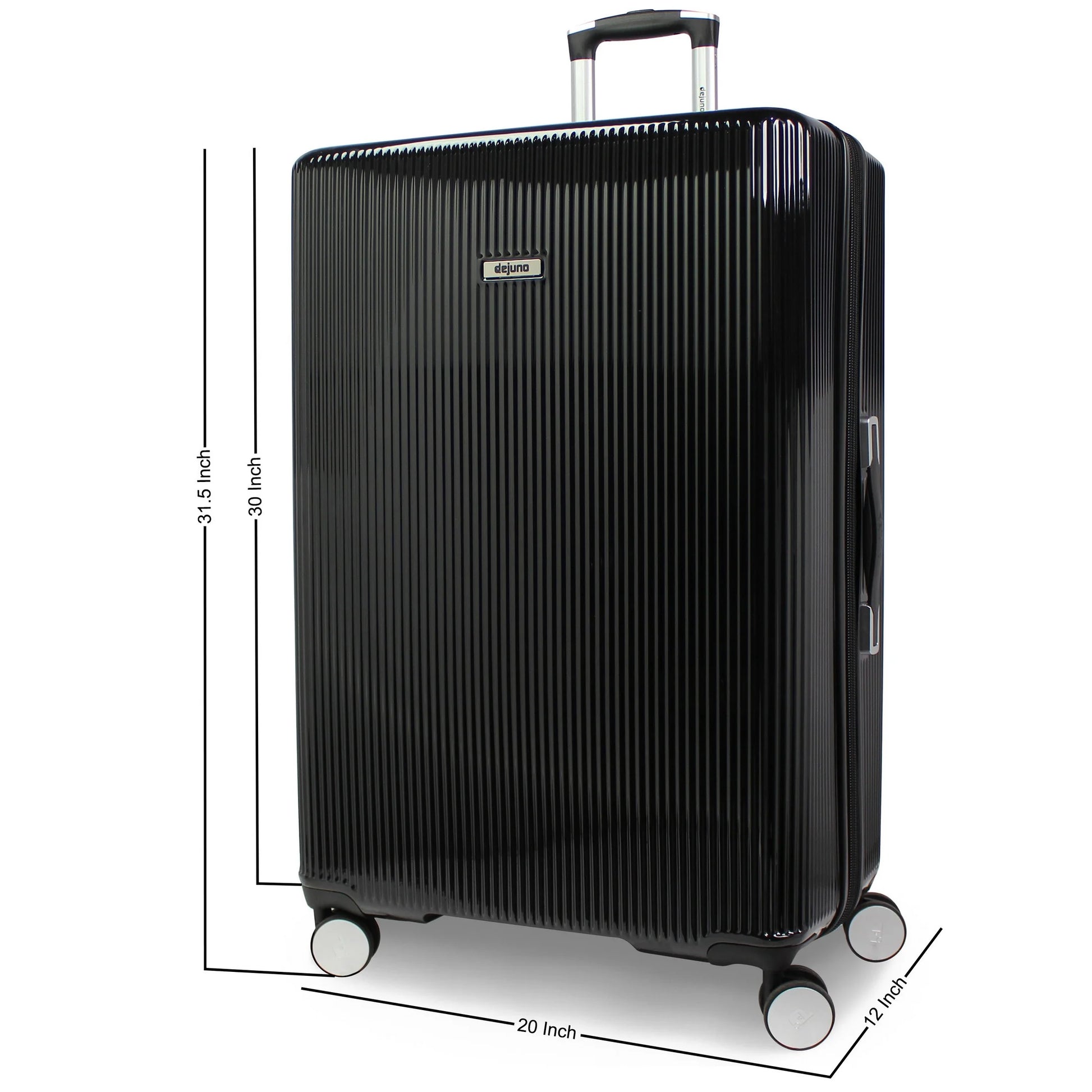 World Traveler Dejuno Monarch 30-Inch Polycarbonate Spinner Luggage - Black