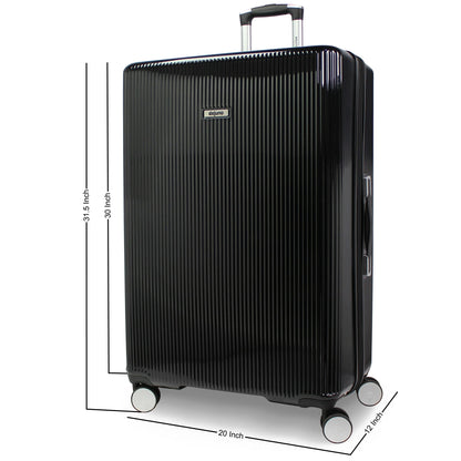 World Traveler Dejuno Monarch 30-Inch Polycarbonate Spinner Luggage - Black