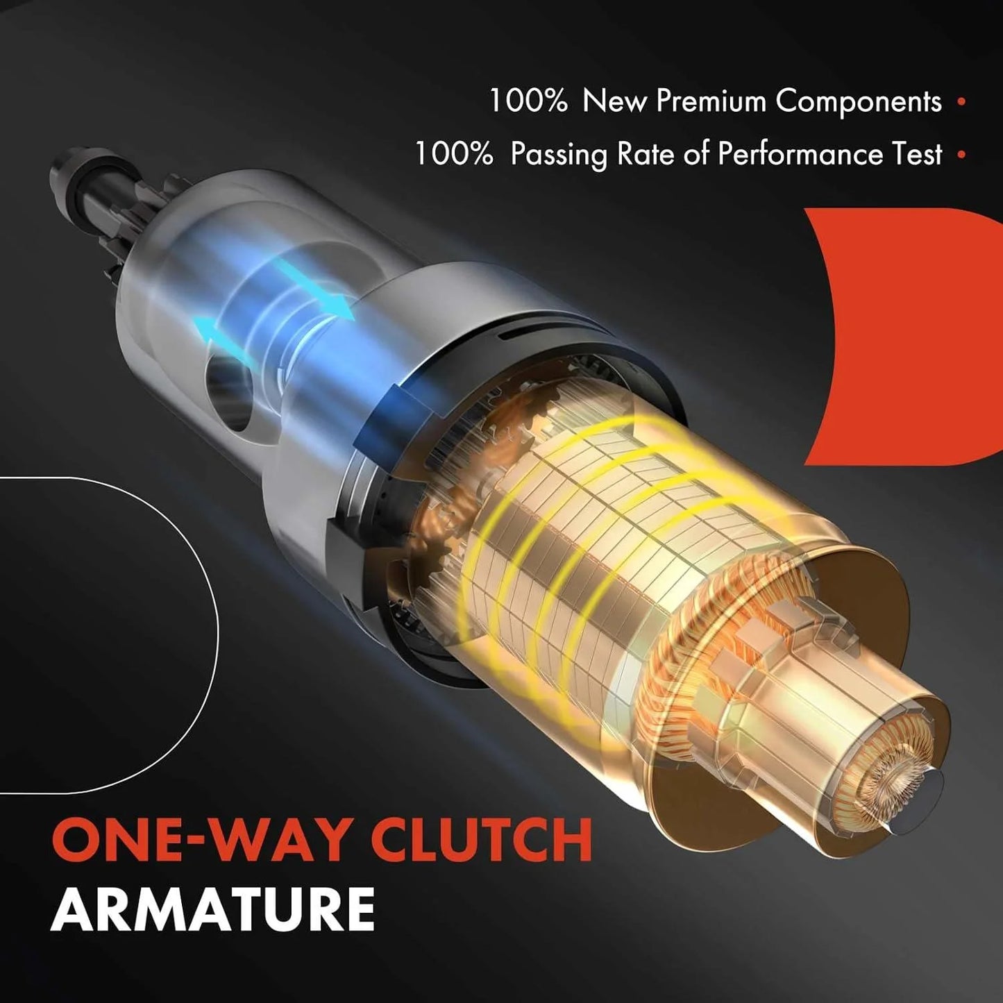 A-Premium Starter Motor Compatible with Dodge Dart 2013 2014 2015 2016, 2.0L 2.4L, 12V 1.4KW 10 Teeth Clockwise, Replace# 56029681AA, M000T39072, M0T39072