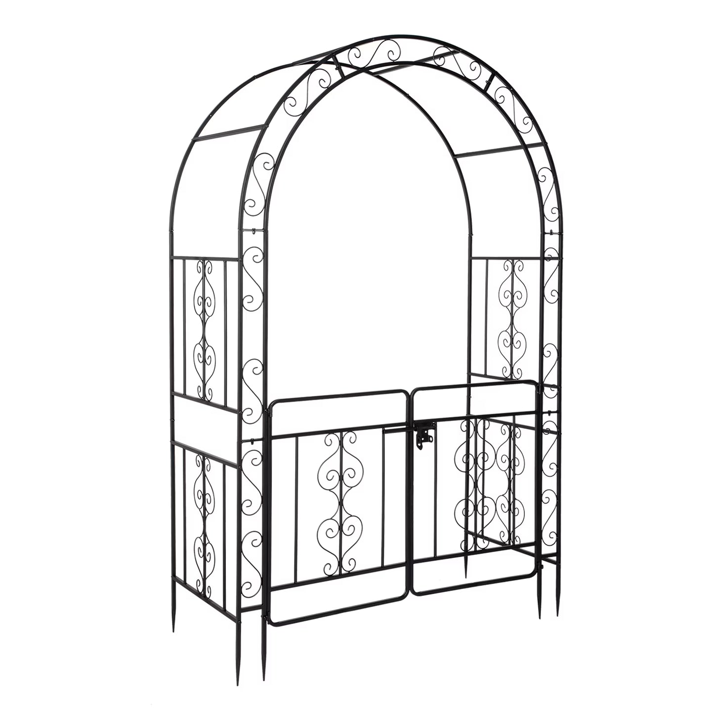 UBesGoo Garden Arch Arbor Trellis Steel Archway for Climbing Plants,7 Ft Iron