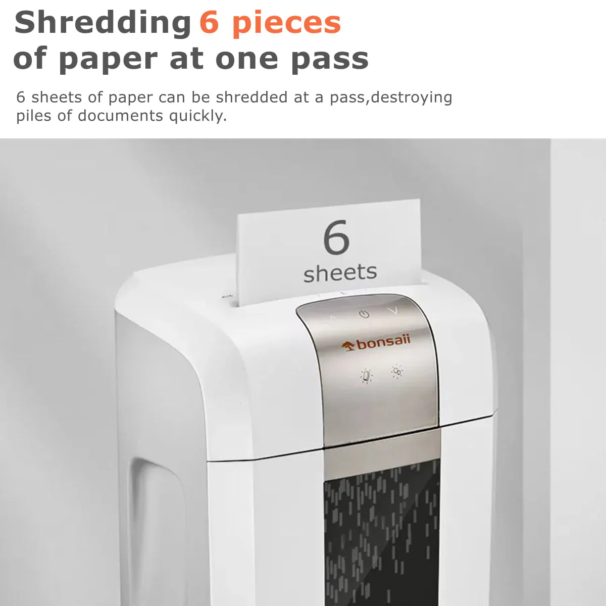 Bonsaii Paper Shredder Micro-Cut 6-Sheet CD/Credit Card Shredder for Home Office 4S16