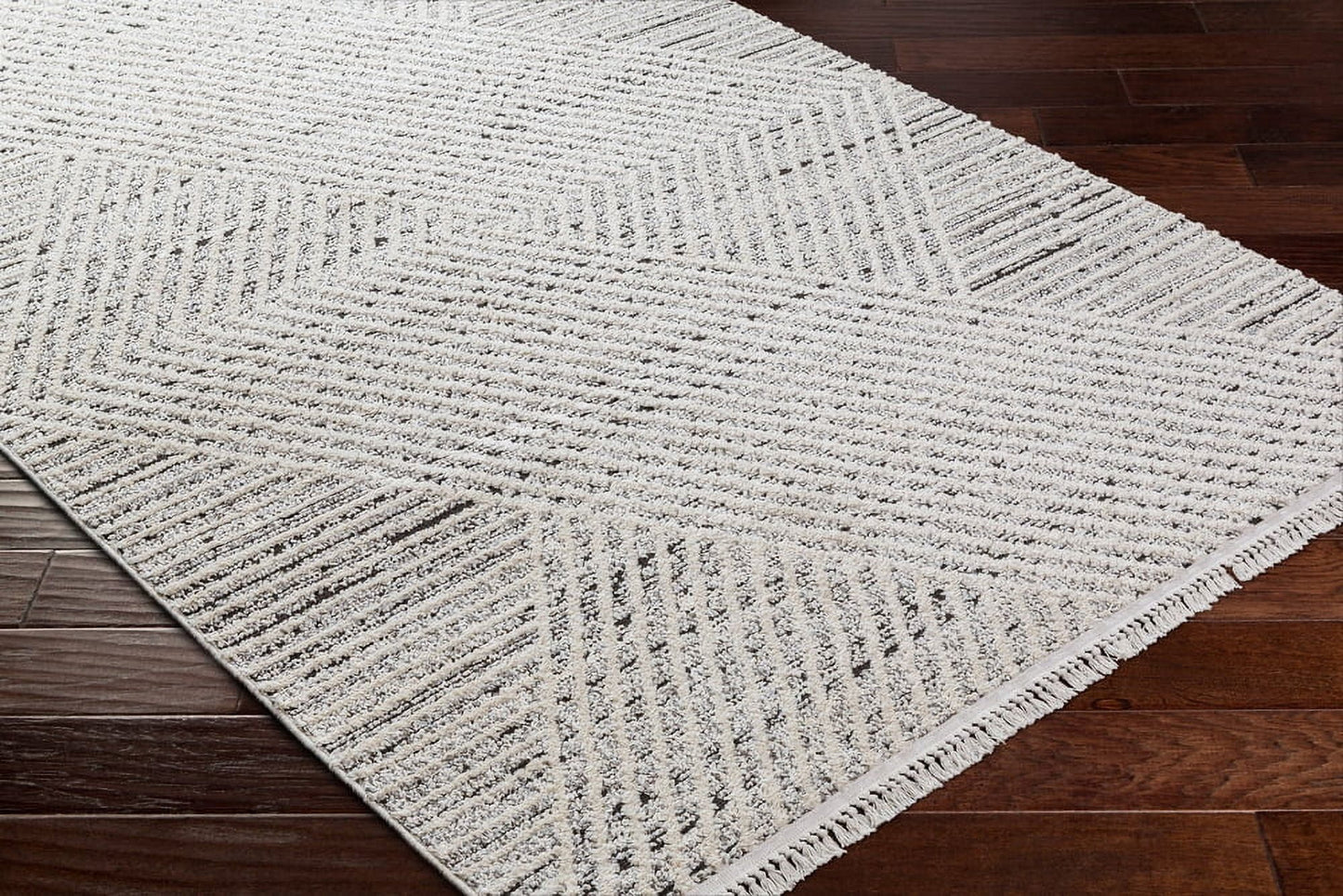 Livabliss Berlin Bohemian Geometric Area Rug,7'10" x 10',Cream/Black