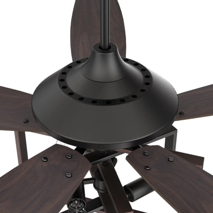 Smaair 52" 5 Blade Indoor Wood Ceiling Fan with Reversible Blade for Home Office