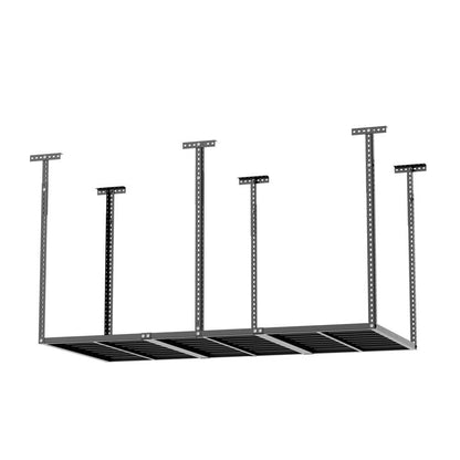 CZMJY High-Capacity Garage Ceiling Mount Storage Rack - Adjustable Metal Overhead Organizer Shelves for Efficiently Storing Luggage, Sports Equipment & More, 3ft x 8ft
