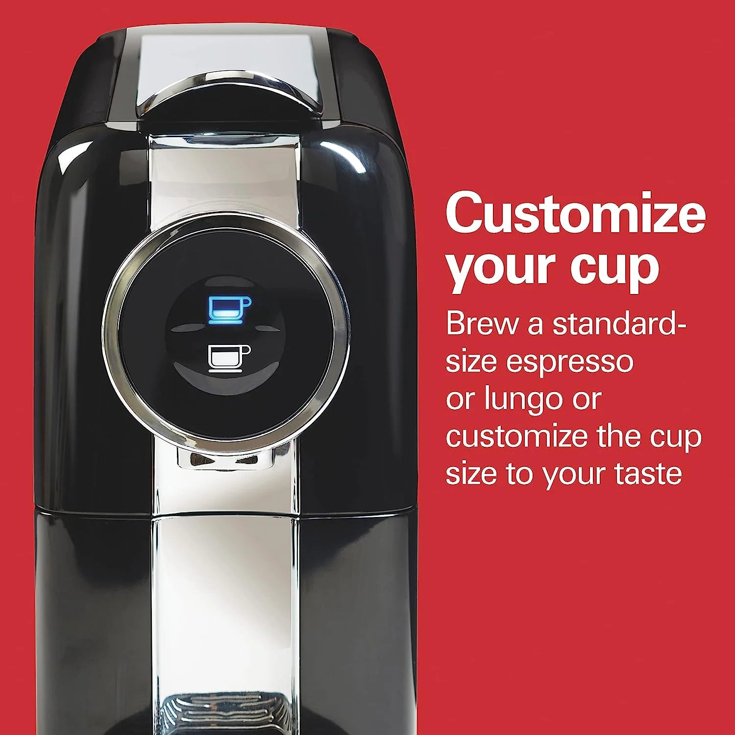 Hamilton Beach Espresso Maker, Compatible with Nespresso* original capsules, Black with Chrome Accents, 40726